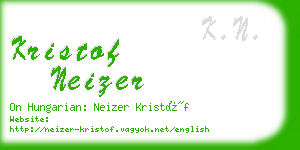 kristof neizer business card